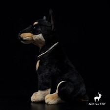 Black Dog Realistic Sitting