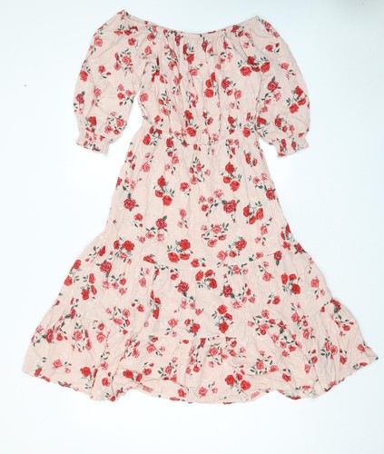 Womens pink floral viscose - h&m,