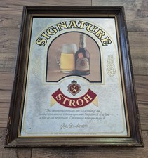 Stroh Signature beer sign Wood