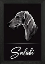 Saluki framed wall art - saluki,