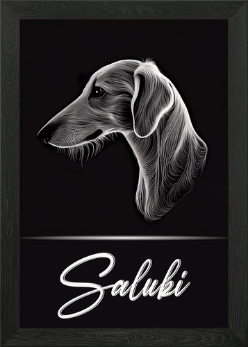 Saluki framed wall - saluki,