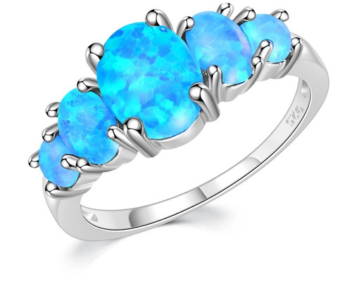 White orange blue - orange, opal