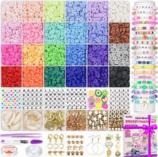 6000-Piece Clay Beads Bracelet Kit for Jewelry Making and Crafts Gifts