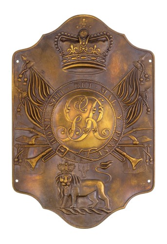 Stove pipe shako badge brass - pipe,