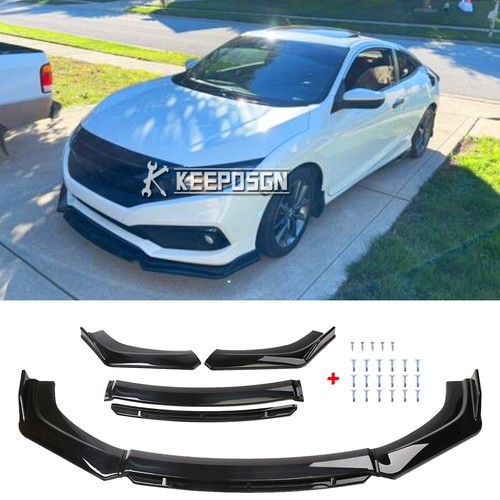 Gloss black front bumper - front,