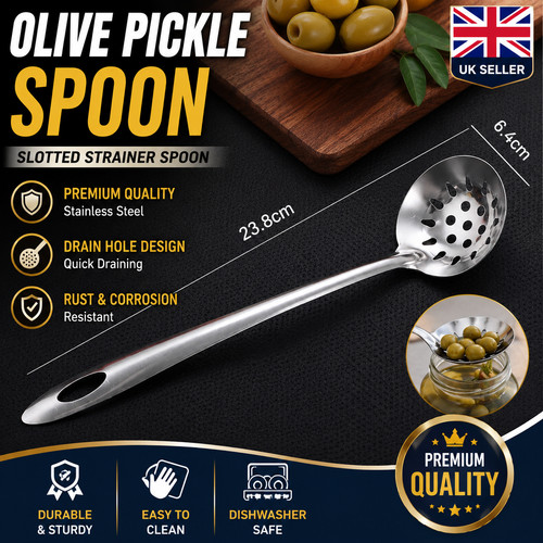 Olive pickle spoon stainless - olive,