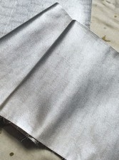 Vintage Japanese Kimono Wedding Fukuro Obi Silk Long Piece Silver Water Ripples