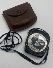 Vintage Photography Nebro Visual Exposure Light Meter Bakelite with leather case