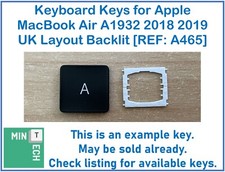 Keyboard Replacement Keys - Apple MacBook Air A1932 2018 2019 UK Layout Backlit