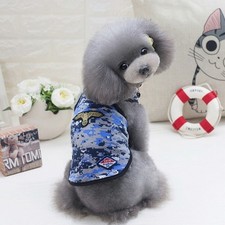 DOG TOP JUMPER CHIHUAHUA YORKIE PUPPY TOY XS TEACUP SMALL blue CAMO 21CM