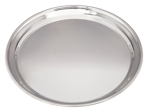 Large round pewter - pewter, tray