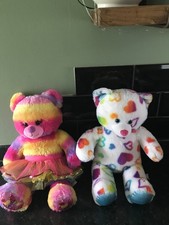 BUILD A BEAR 2 SOFT PLUSH STUFFED MIX COLOURED BEARS 50X30X30CM