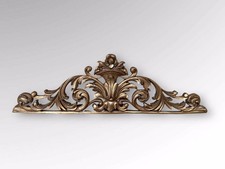 Ornate French Rococo Style Wall Pediment Large Over Door Architectural Crest