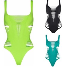 Lady High Cut Bathing Suit Hollow out Swimwear Womens Cutout One Piece Swimsuit