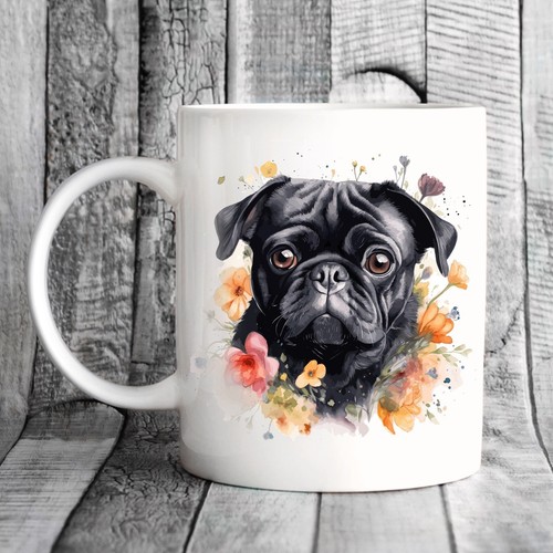 Pug dog mug - -, gift