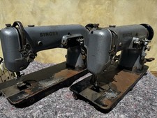Singer 307G2 Sewing Machine Heads x 2 with Clutch Motor - Repairs/Spares