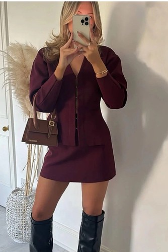 Zara new woman fw24 neck - new, v-neck