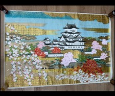 Japanese hand-silkscreened print featuring Himeji Castle.