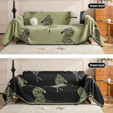 Zebra Print Sofa Throw Blanket Reversible Chenille Couch Cover Multi-Size