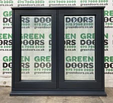 FLUSH CASEMENT WOODEN WINDOW HARDWOOD TIMBER ANTHRACITE GREY ral 7016 EXTERNAL