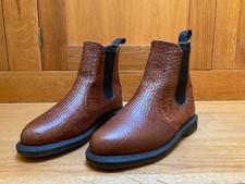 DR MARTENS AIRWAIR BROWN TAN CROC LEATHER CHELSEA  BOOTS - EXC. CONDITION
