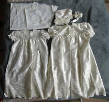 VINTAGE/ANTIQUE *MADONNA BY HADDAD* 4 PIECE IVORY CHRISTENING OUTFIT *FREE P&P*