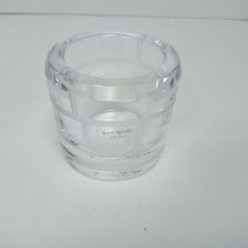 Kate Spade Madison Square Crystal Votive Candle Holder Etched Band Lead Slovenia