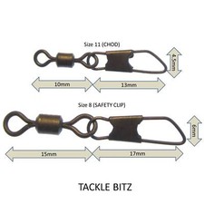 Safety snap link swivels Size