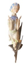 Beautiful Albany Fine China “Cornflower  flower fairy”Piece on a bronze stand 