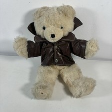 Vintage 1960's Wendy Boston Bear Beige Complete With Brown Leather Jacket