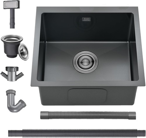 Black kitchen sink 50x45cm - kitchen,