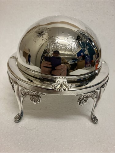 Silver plated roll top - plated, butter