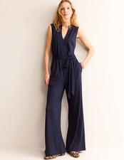 Boden Navy Blue Notch Neck