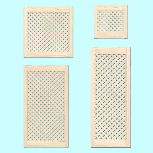 Natural wood pine lattice - wood,