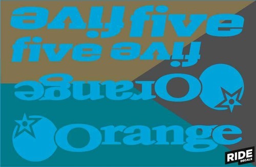 Orange five frame - five, decal