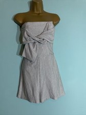 womens Zara Eu Small Black&white Stripe Short Leg All In One Outfit playsuit.