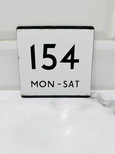 Vintage london bus stop enamel - vintage,