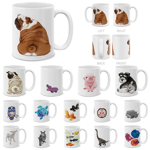 Cute animal ceramic - cute, coffee