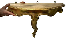 VINTAGE FRENCH CONSOLE TABLE SERPENTINE FRONT GILDED ROCOCO 53 cms WIDE 20th c