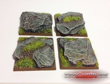 Wargames 4 x 40mm Square Rocky
