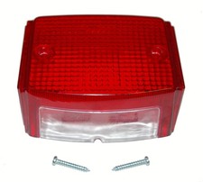 Rear light lens with screws to
