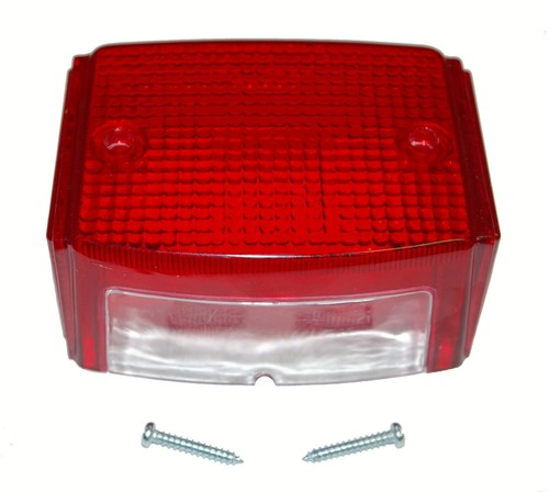 Rear light lens with - screws, to