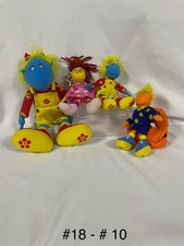Tweenies plush soft toys inc 1 beanie cushions x4 set 1998 bundle *Rare* 7”&14”