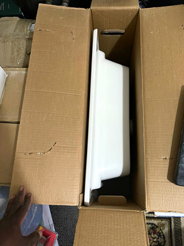 White ceramic countertop - countertop, basin