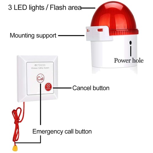 Wireless strobe light - strobe, red