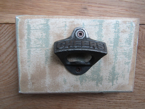 Distressed wooden plaque with