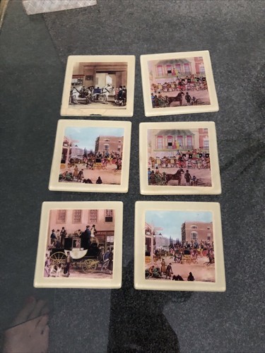 Vintage coasters depicting - vintage,