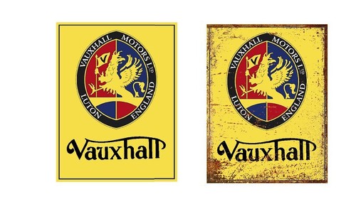Vauxhall cars retro metal sign - vauxhall,