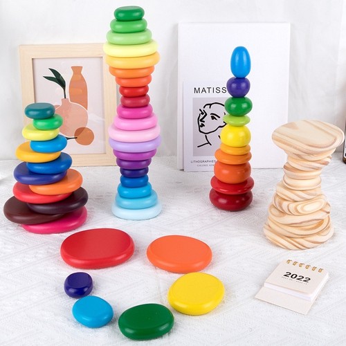 Wooden stacking blocks sensory - stacking,