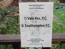Football Programme, Vale Rec